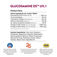 Thumbnail for NaturVet Glucosamine DS Level 1 Maintenance Care Hip & Joint Support Pet Supplement for Dogs & Cats –Glucosamine, Chondroitin, Antioxidants –Supports Cartilage, Joint Function – 150 Ct.