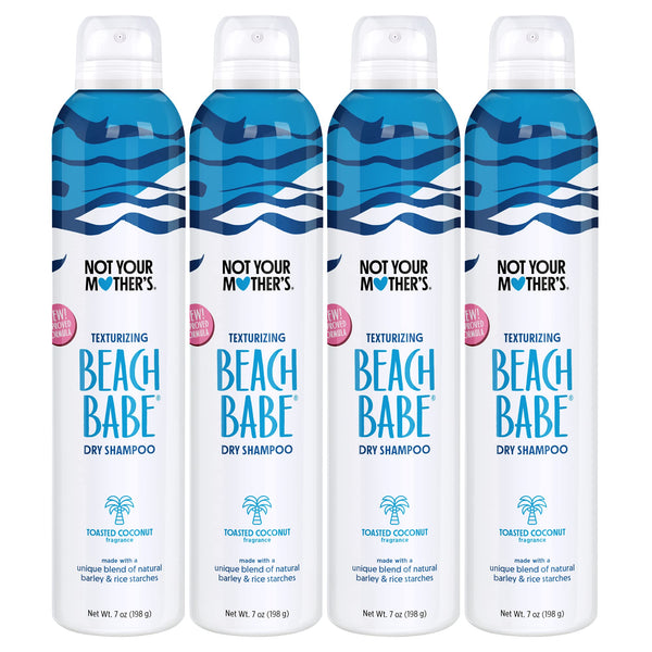 Not Your Mother's Beach Babe Dry Shampoo (4-Pack) - 7 oz Texturizing Dry Shampoo Instantly Absorbs Oil - Hair Essentials for All Hair Types