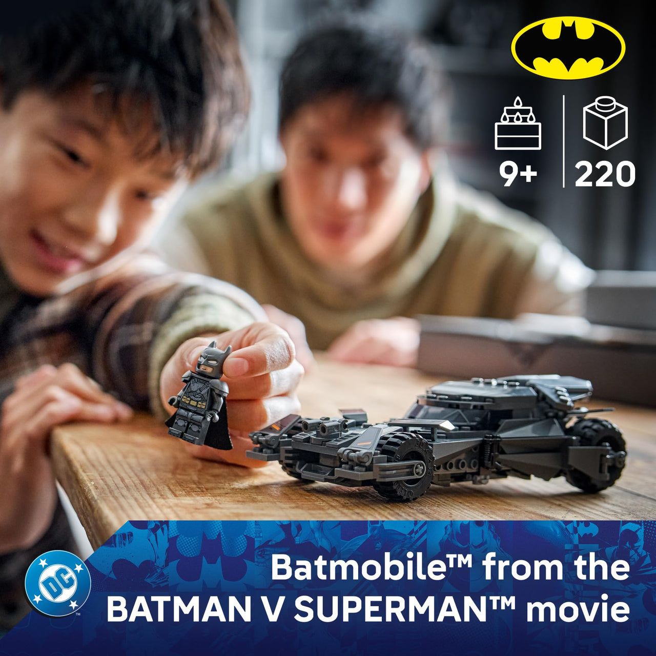 LEGO DC Batman: Batman v Superman Batmobile Building Blocks Set - Super Hero Toy for Kids, Boys & Girls, Ages 9+ - with Armored Minifigure & Golden Coin - Gift Idea for Birthdays - 76331