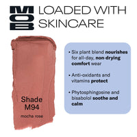 Thumbnail for MOB Beauty Soft Matte Lipstick M94 – Mocha Rose | Weightless, One-Swipe Color Infused with Skincare | Vegan, Silicone-Free, Cruelty-Free Formula in a Biodegradable Capsule