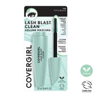 Thumbnail for CoverGirl Lash Blast Clean Volume Mascara, Vegan Formula, Volumizing, Smudge-Proof, Cruelty Free, Pitch Black, 1 Count