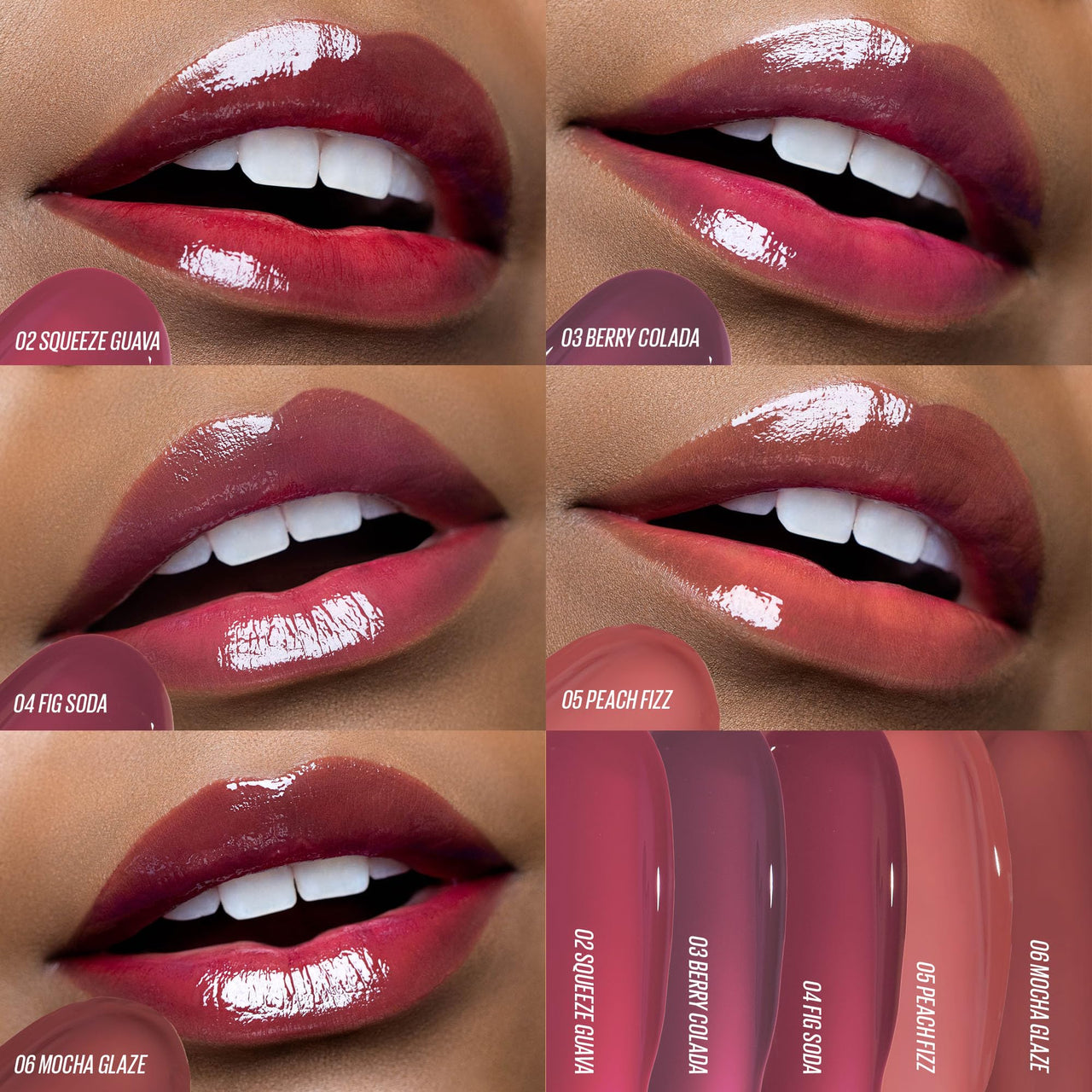 Kaja Lip & Blush Glazed Keychain Stain - Jelly Charm 02 Squeeze Guava | with Triple Berry Complex, Lemon Fruit Extrac & Olive Squalane, Hydrating, Long Lasting Lip Tint