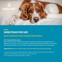 Thumbnail for NaturVet Quiet Moments Herbal Calming Room Spray Dog Supplement – Ideal for Cars, Dog Crates, New Environments – Helps Reduce Pet Stress, Storm Anxiety, Motion Sickness – 8 Oz.