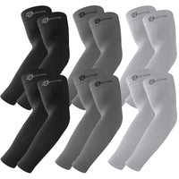 Thumbnail for BHYTAKI 6 Pairs UV Sun Protection Arm Sleeves, UPF 50 Sports Cooling Arm Compression Sleeves for Men Women Teenager
