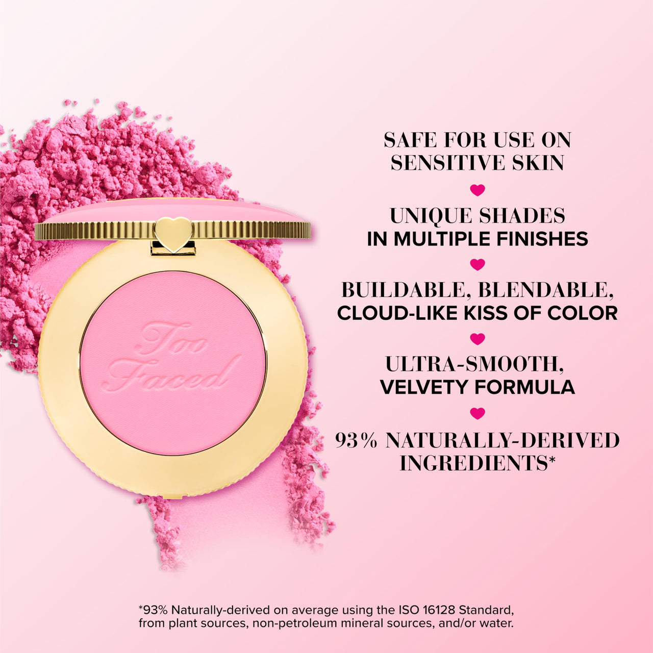Too Faced Cloud Crush Blush | Buildable, Blendable, High Pigment Color, Vegan + Cruelty Free, 0.17 oz, Golden Hour
