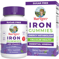Thumbnail for MaryRuth's Iron Gummies for 14+ with Vitamin C for Absorption | Sugar Free | Gummy Iron Supplement + VIT C | Energy Metabolism | Cellular Health | Immune Support | Vegan | Non-GMO | 60 Count