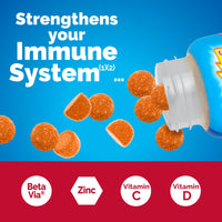 Thumbnail for Emergen-C Immune+ Triple Action Immune Support Gummies, BetaVia (R), 1000mg Vitamin C, B Vitamins, Vitamin D and Antioxidants, Super Orange, Back to School Essentials - 45 Count