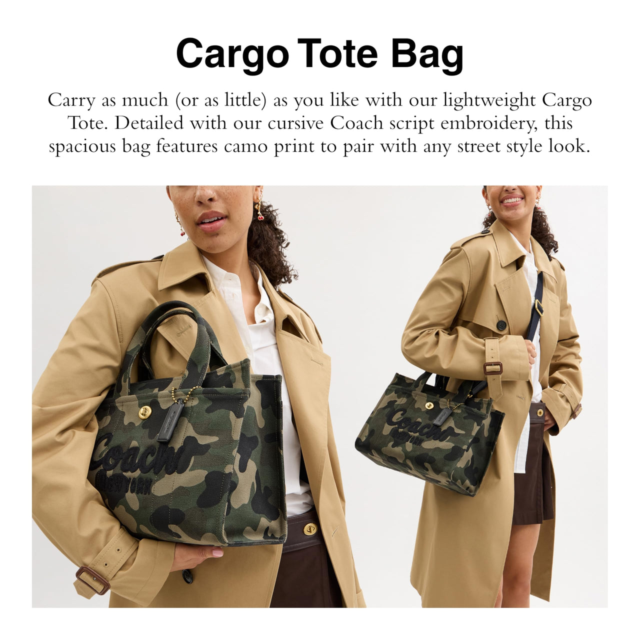 Coach Cargo Tote, Green Multi