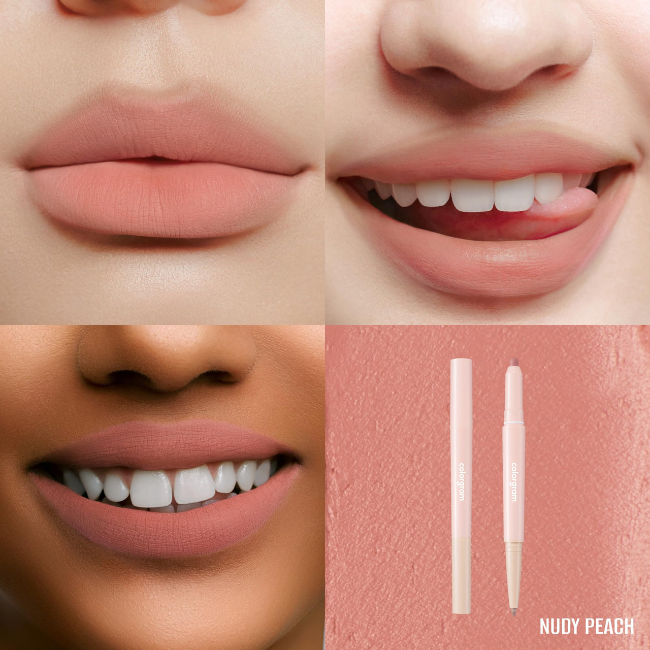 COLORGRAM All In One Over-Lip Maker 03 Peach Beige | Versatile Lip Liner & Contour with Natural Shades, Matte finish, Bigger and Fuller Lips, Plumping effect, Smooth creamy texture