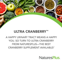 Thumbnail for NaturesPlus Ultra Cranberry, Sustained Release - 1000mg, 120 Tablets - with Vitamin C - Vegetarian, Gluten Free - 60 Servings