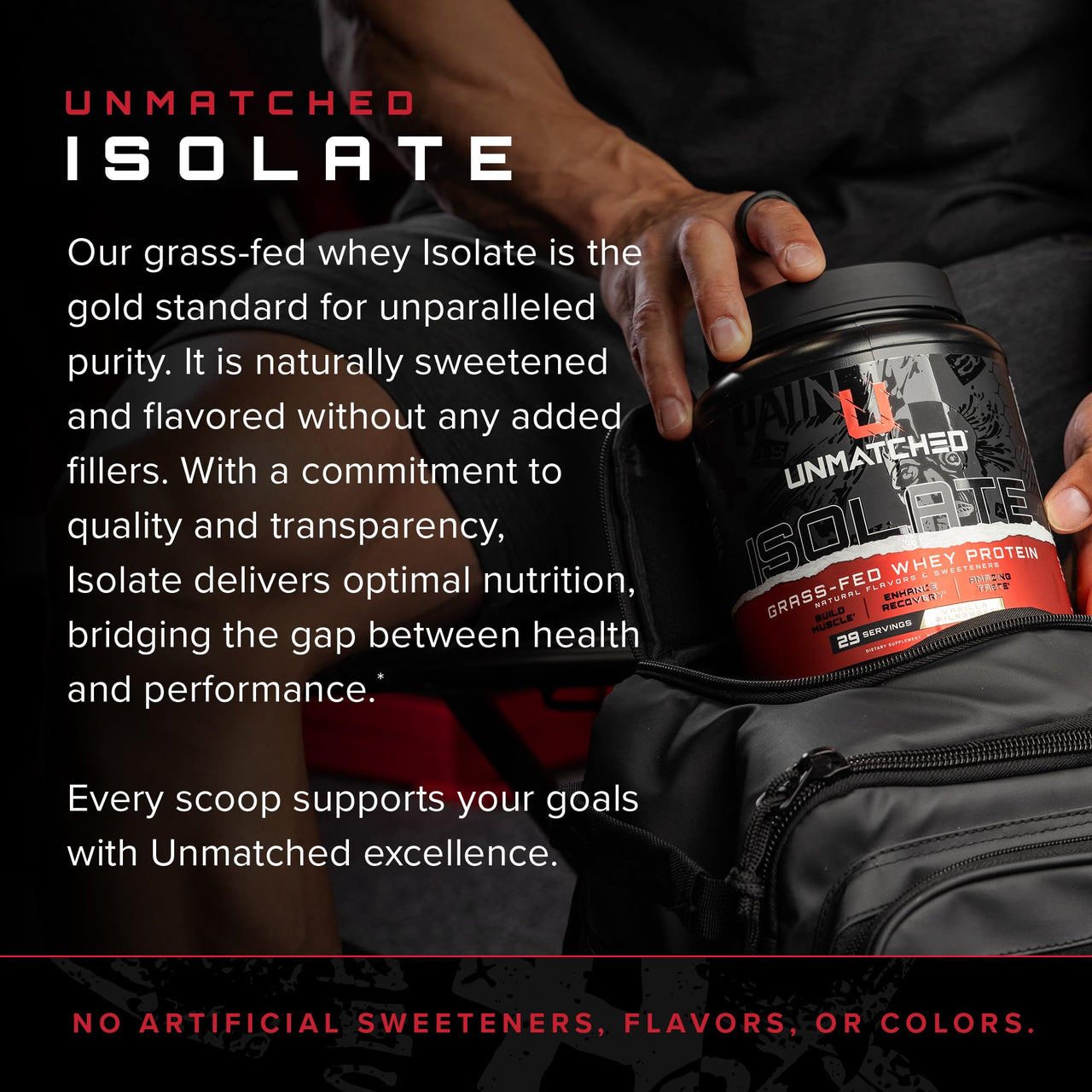 Unmatched Isolate Grass Fed Whey Protein | Muscle Build & Recovery | Gluten & Lactose Free | Natural Flavors & Sweeteners | 24g Protein | 29 Servings (Vanilla Milkshake)