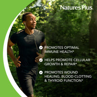 Thumbnail for NaturesPlus Zinc - 50 mg, 90 Tablets - Supports Immune Health & Overall Well-Being - High-Potency Amino Acid Chelate Form - Gluten Free, Vegetarian - 90 Servings