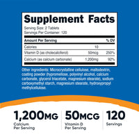 Thumbnail for Nutricost Calcium with Vitamin D, 240 Tablets - Calcium (1200mg) Vitamin D (50mcg) Per Serving - Non-GMO, Gluten Free