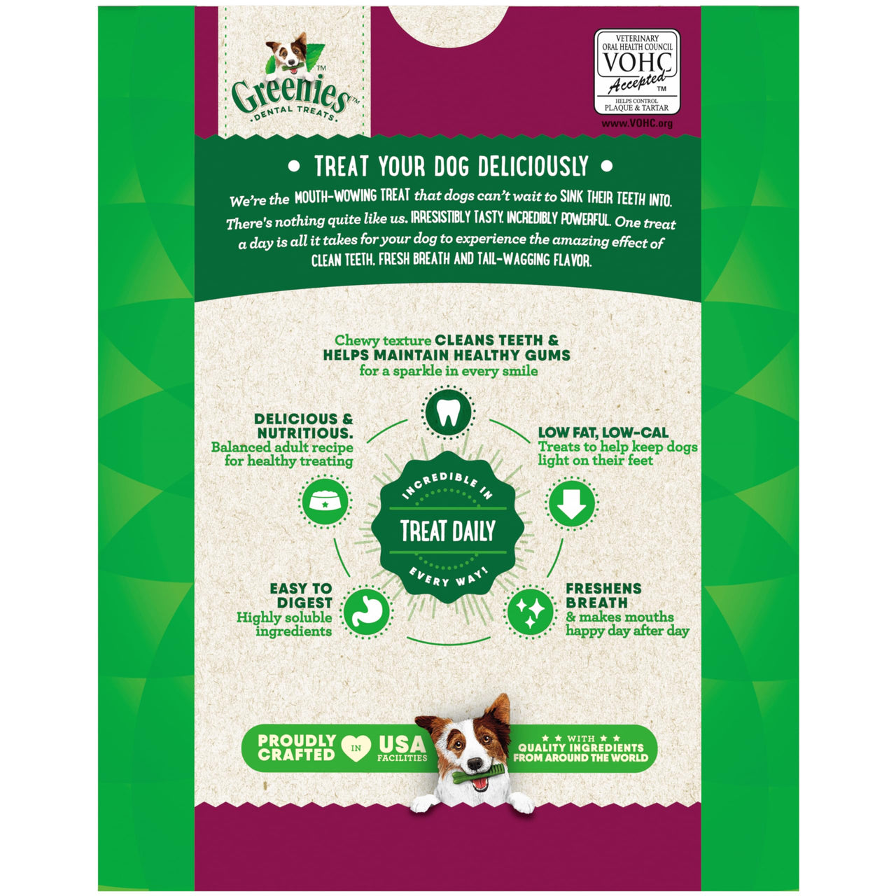 Greenies Veterinarian-Recommended Adult Natural Dental Dog Treats Large Size, Weight Management Dog Dental Chews, 27 oz. Pack, 17 Count