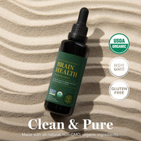 Thumbnail for Global Healing Center Brain Health - USDA Organic Brain Supplements for Memory & Focus - Nootropics Supplement to Combat Mental Fog, Advanced Focus Factor for Adults Extra Strength - 2 Fl Oz