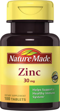 Thumbnail for Nature Made Zinc 30mg, 100 Tablets (Pack of 6)