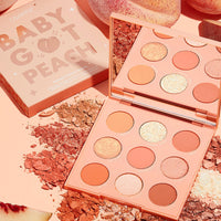 Thumbnail for ColourPop Baby Got Peach Eyeshadow Palette - Orange & Coral Shadows with Metallic, Matte and Glitter Finishes - High-Pigment Eye Makeup with a Long-Wearing Formula (0.3 oz)