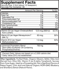 Thumbnail for Codeage Liposomal Teen Wonder-D, Vegan Vitamin D3 Cholecalciferol + K2 Liquid Supplement for Teenagers, Plant-Based Vitamin B12, Non-GMO Sunflower Oil, Mixed Berry Flavor, 3-Month Supply, 7.6 fl oz