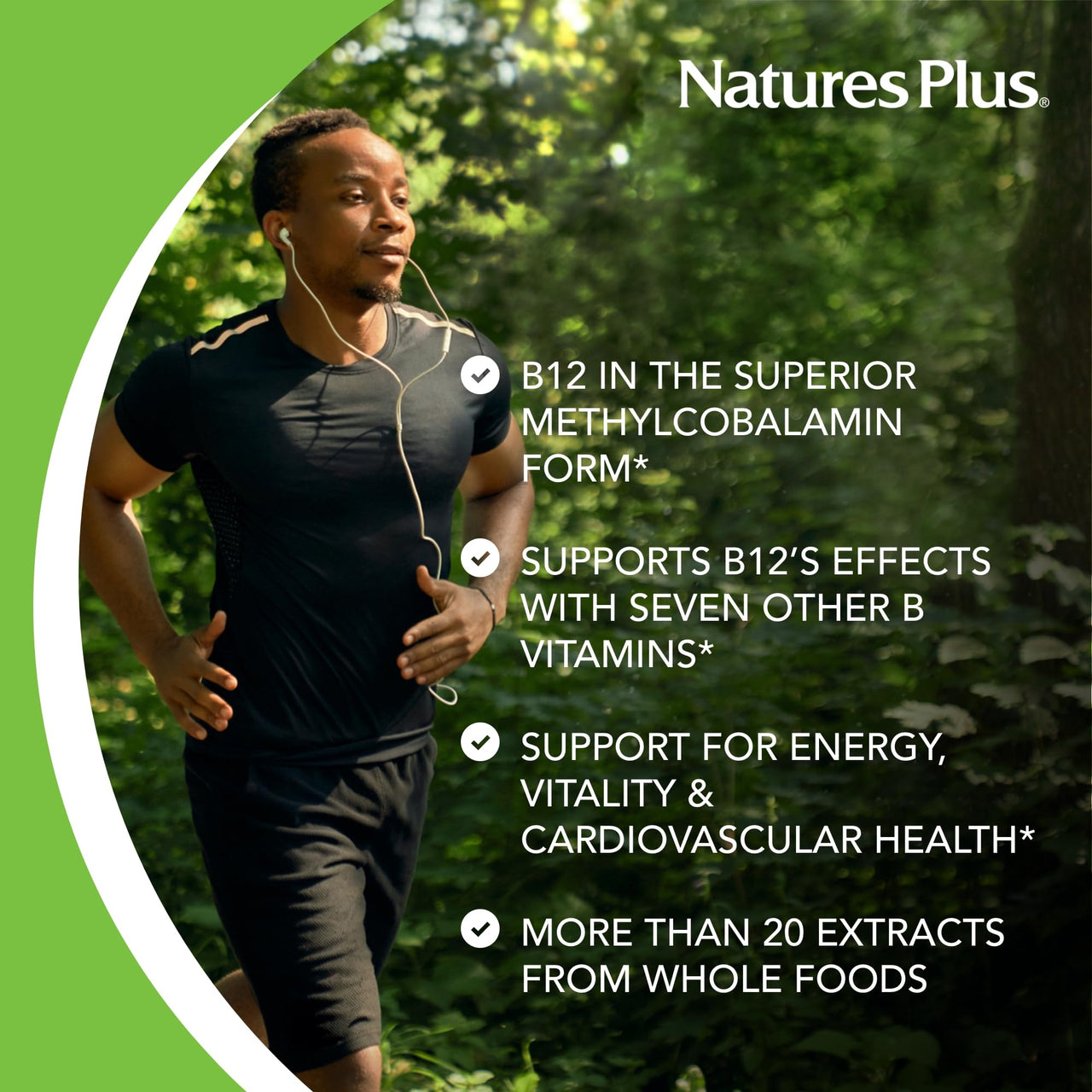 NaturesPlus Source of Life Garden Vitamin B12 - 60 Capsules, Pack of 2 - Includes 20+ Whole Food Extracts - USDA Certified Organic, Non-GMO, Vegan, Gluten Free - 60 Total Servings