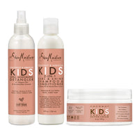 Thumbnail for SheaMoisture Kids Extra Moisturizing Detangler, 2-In-1 Curl & Shine Coconut Hibiscus Shampoo & Conditioner, and Curling Butter Cream for Curly Hair 3 Count