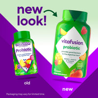 Thumbnail for vitafusion Probiotic Gummy Supplements, Raspberry, Peach and Mango Flavors, Probiotic Nutritional Supplements With 5 Billion CFUs, 35 Day Supply, 70 Count