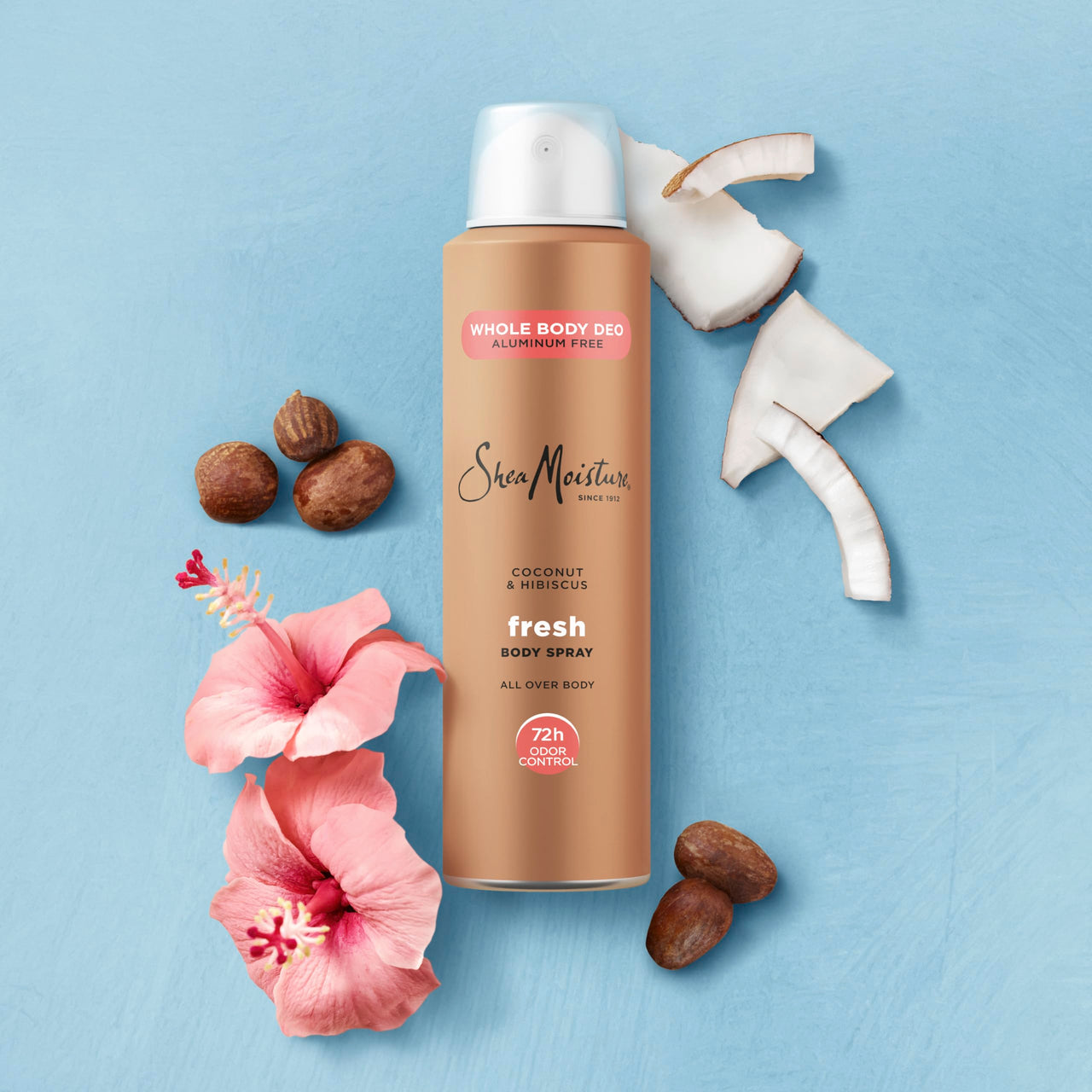 SheaMoisture Whole Body Deodorant Spray Fresh 72h Odor Control Aluminum Free 4 oz
