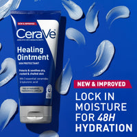Thumbnail for CeraVe Healing Ointment, Hydrating Skin Protectant With Petrolatum, Hyaluronic Acid & Ceramides, Face & Body Skin Barrier Repair For Cracked, Chafed, Dry Skin, Fragrance Free & Lanolin Free, 5 Oz