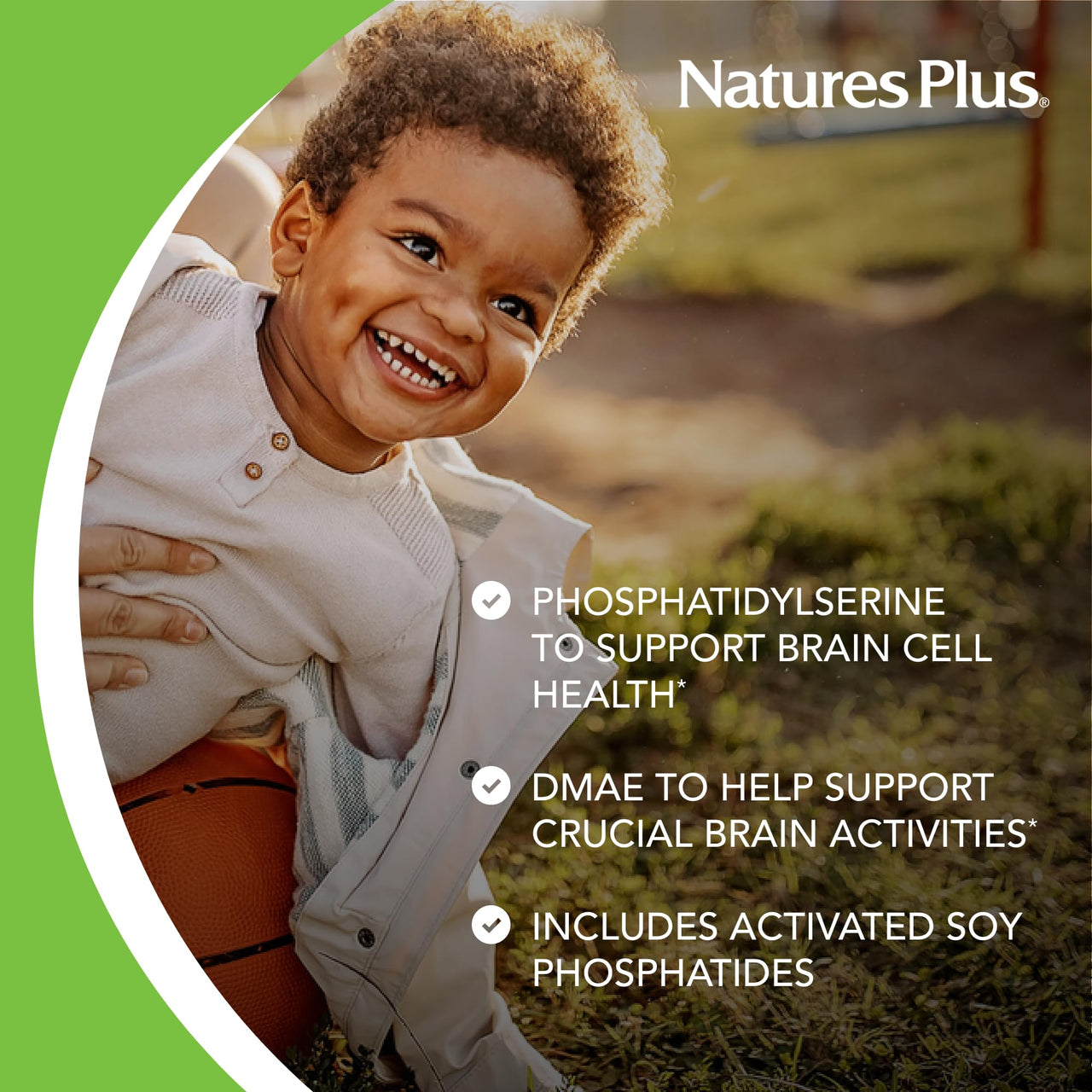 NaturesPlus Pedi-Active - 120 Chewable Tablets - Mixed Berry Flavor - Children's Supplement with DMAE - Promotes Brain Health & Focus - Vegetarian, Gluten-Free - 60 Servings
