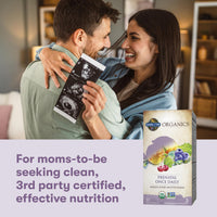 Thumbnail for Garden of Life Organics Prenatal Vitamin: Folate for Energy & Healthy Fetal Development, Non-constipating Iron, Vitamin C, B6, B12, D3 – Organic, Non-GMO, Gluten-Free, Vegan, 30 Day Supply