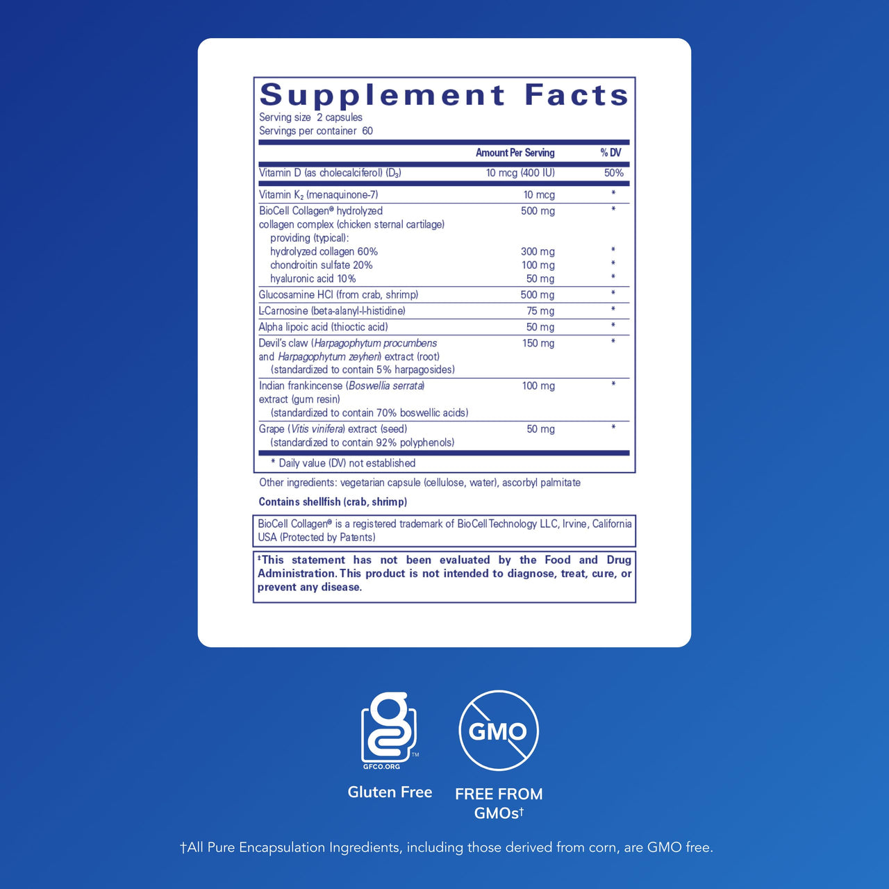 Pure Encapsulations Disc-Flex - Bone & Musculoskeletal Health Dietary Supplement - Supports Spinal Disc Strength & Flexibility* - Vegetarian & Gluten Free - 120 Capsules