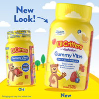 Thumbnail for Lâ€™il Critters Gummy Vites Daily Gummy Multivitamin for Kids, Vitamin C, D3 for Immune Support Cherry, Strawberry, Orange, Pineapple and Blueberry Flavors, 70 Count Gummies