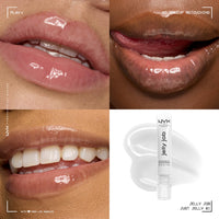 Thumbnail for NYX PROFESSIONAL MAKEUP Jelly Job Lip Gloss, Lip Tint Gloss with Full-Bodied, Smoothing, and Hyper-Glossy Shine - Just Jelly (Clear)