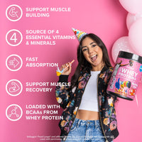 Thumbnail for Six Star Whey Protein Powder Plus | Muscle Building & Recovery Plus Immune Support | Muscle Builder for Men & Women | Kellogg’s Froot Loops Birthday Cake Flavor | 1.5lb
