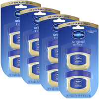 Thumbnail for Vaseline Lip Therapy 4 Twin Packs (8 Jars Total) – Mini Lip Balm for Healing Dry Lips, Travel-Size Petroleum Jelly Lip Care, 0.25 Oz Each