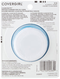 Thumbnail for COVERGIRL Clean Matte Pressed Powder, Oil Control Powder, 1 container, .35 Fl Oz, Face Powder, Oil Free Loose Powder, Matte Finish, Lightweight, Shine Free Formula, Leaves Skin Smooth and Clean