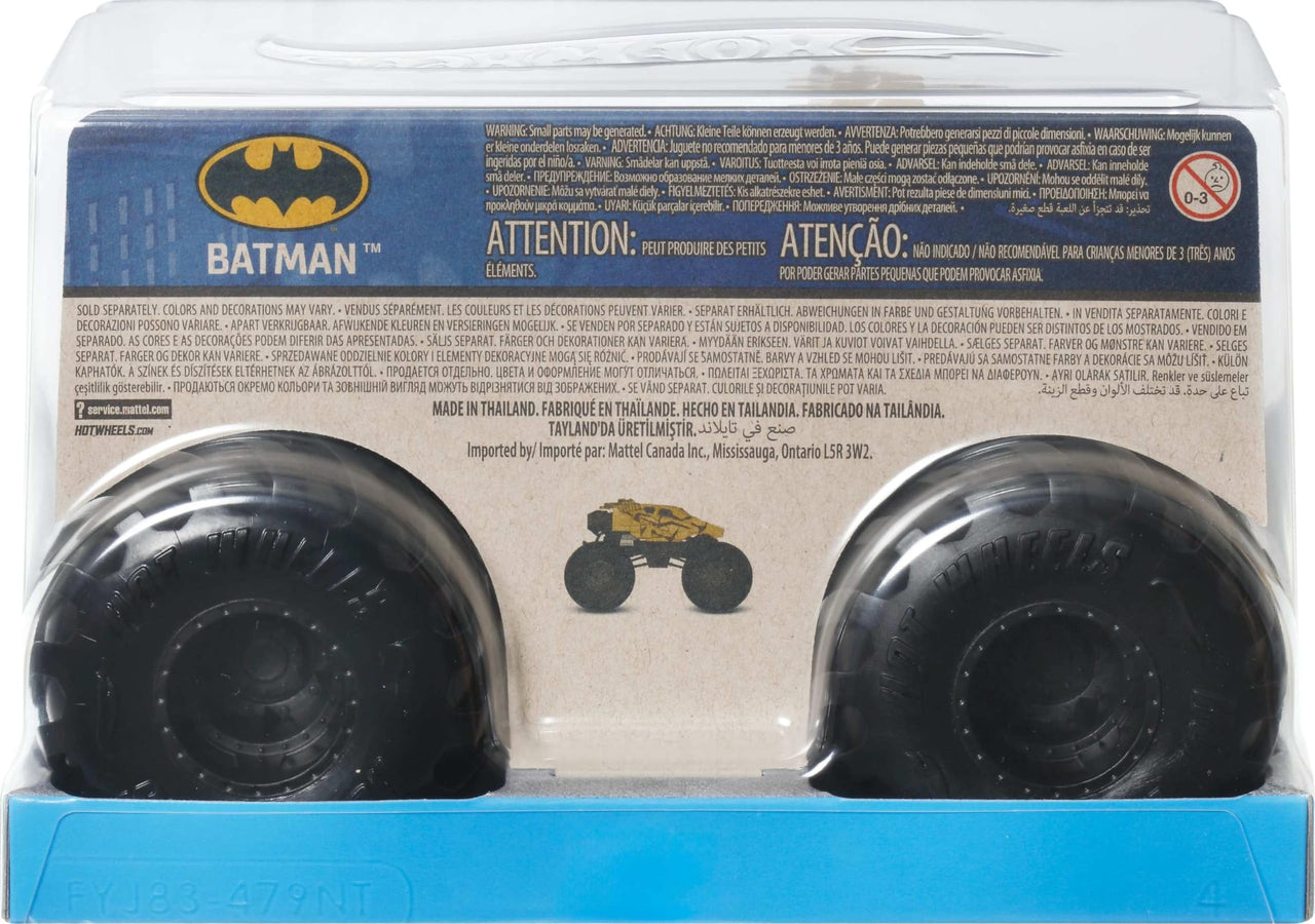 Hot Wheels Monster Trucks, Oversized Monster Truck, 1:24 Scale Die-Cast Toy Truck with Giant Wheels and Cool Designs