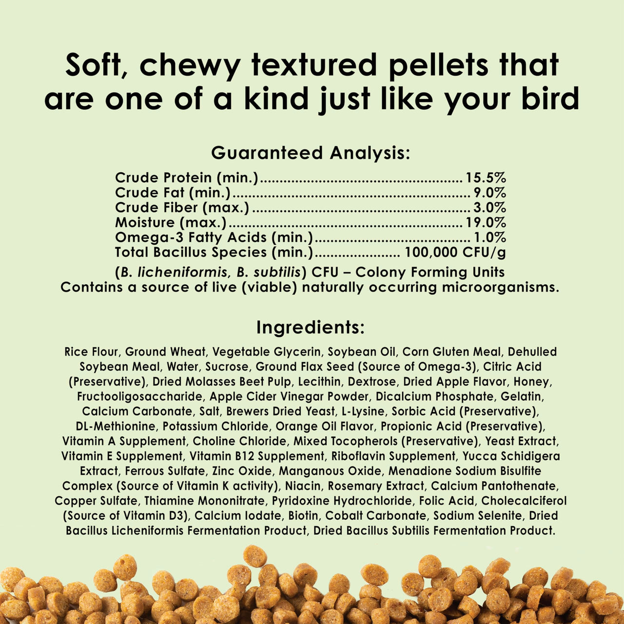 Kaytee Nutri Soft Pet Parrot & Conure Bird Food, 3 Pound