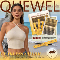 Thumbnail for QUEWEL Lash Clusters Kit, 320 Pcs 30D+40D Lash Cluster Eyelash Extensions 9-16mm Lash Clusters Wispy Kit with Eyelash Clusters Bond and Seal Glue Remover Tweezers (30D+40D Kit)