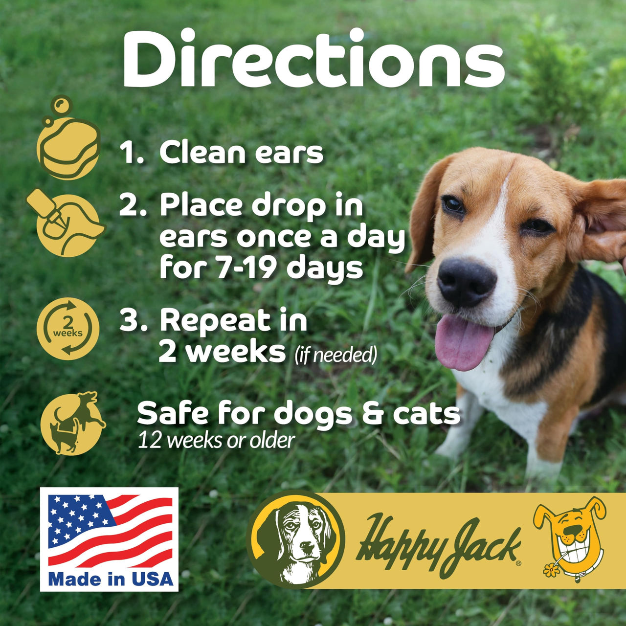 Happy Jack Mitex Ear Mite Treatment for Dogs & Cats (0.5 oz), Itch Relief from Constant Itching & Ear Irritation
