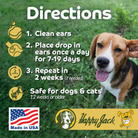 Thumbnail for Happy Jack Mitex Ear Mite Treatment for Dogs & Cats (0.5 oz), Itch Relief from Constant Itching & Ear Irritation