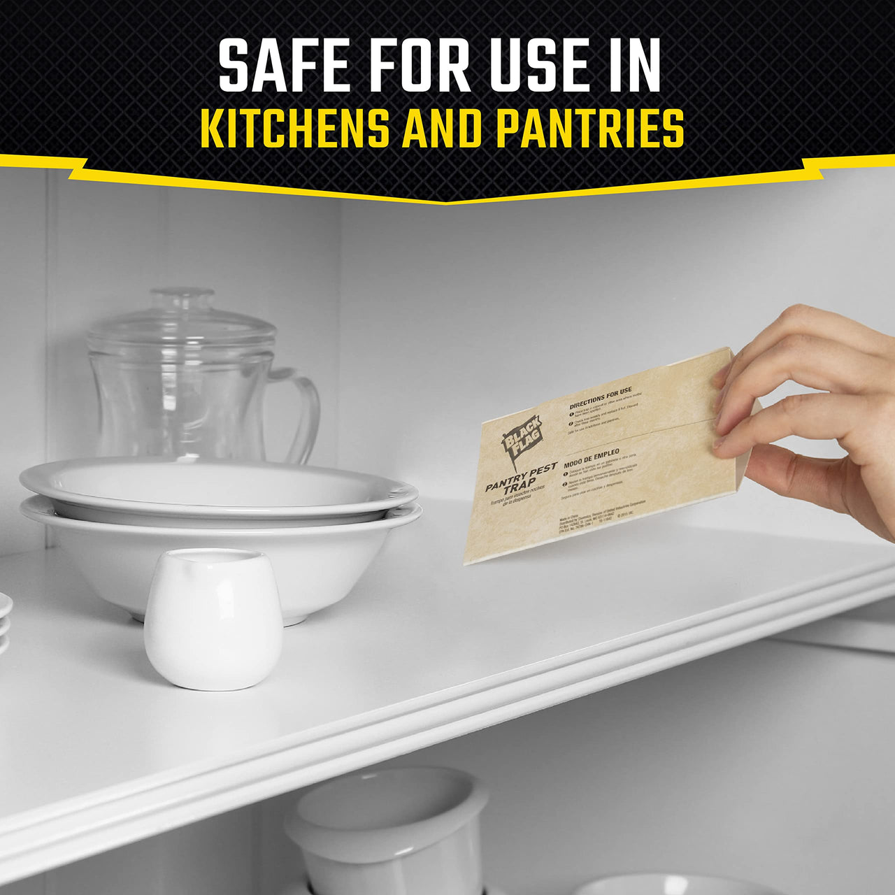 Black Flag Pantry Pest Trap 2 Count, Insect Traps, Safe For Use In Kitchens And Pantries