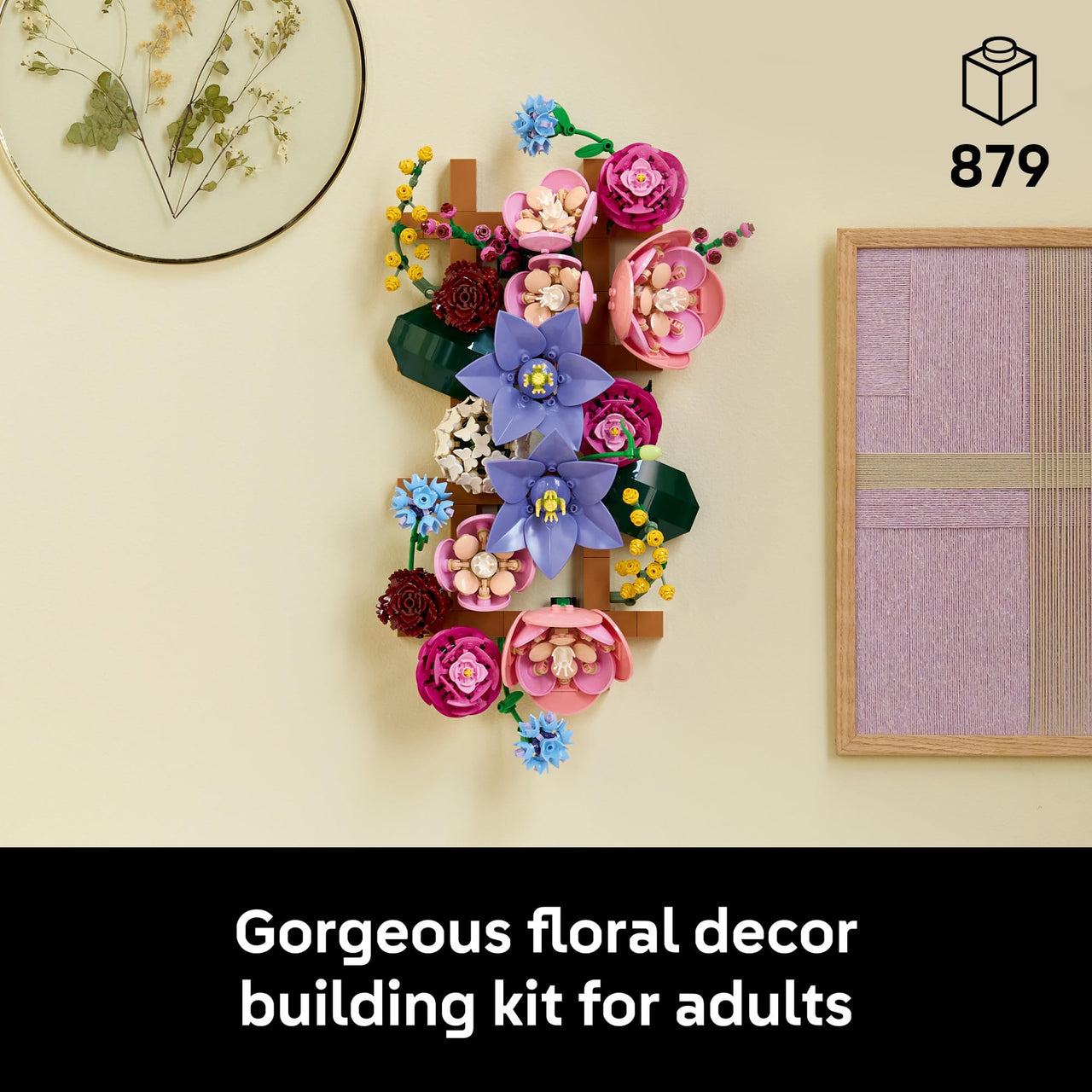 LEGO Botanicals Flower Wall Decor - Building Set for Adults, Ages 18+ - Gift for Birthdays - Artificial Plants & Flowers for Home Office, Bedroom Decor - 11503