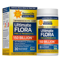 Thumbnail for Renew Life Ultimate Flora Adult Ultimate Care Probiotic, 150 Billion, 30 Caps (Package May Vary)