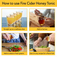 Thumbnail for Fire Cider Apple Cider Vinegar Honey Tonic with Organic Turmeric Root, Ginger Root & Dandelion - Natural Digestion & Immune Support (8 Ounces)