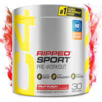 Thumbnail for Cellucor C4 Ripped Sport Pre Workout Powder Fat Burner - NSF Certified for Sport + Sugar Free Preworkout Energy Supplement for Men & Women - 135mg Caffeine + Weight Loss - Fruit Punch, 30 Servings
