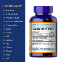 Thumbnail for Puritan's Pride Premium Vitamin C-500mg with Rose HIPS and Vitamin E-400, Supplement for Antioxidant, Heart, Circulatory, and Immune System Support, 100 Rapid Release Softgels