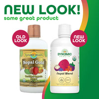 Thumbnail for Dynamic Health Nopal Gold, Organic, No Additives, Antioxidant Support, Vegan, Gluten Free, Non-GMO, 32 Fl oz