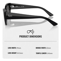 Thumbnail for Ray-Ban RB4430 ZENA BIO-BASED Square-Round Shaped Non-Polarized Sunglasses for Men & Women – Includes Official RAYBAN Eyewear Kit – Ideal Formal & Casual Wear Sunglasses – Dark Grey Lens