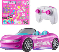 Thumbnail for Hot Wheels Barbie RC Toy Car, Remote-Control Pink Convertible, Can Hold 2 Barbie Fashion Dolls & Trunk Opens for Storage, Sticker Sheet for Customizing