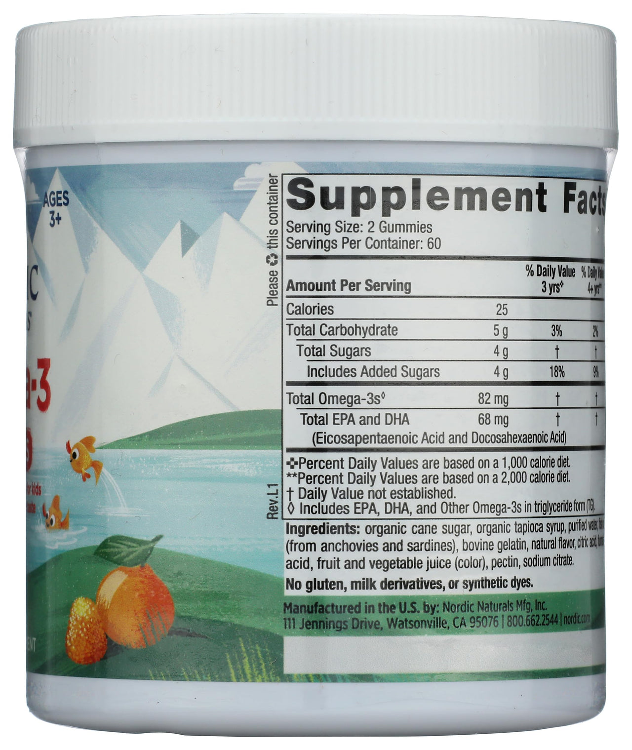 Nordic Naturals Nordic Omega 3 Gummies, 120 CT